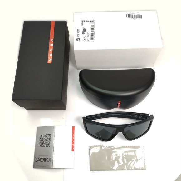 NEW Prada Matte Black Men's Sport Sunglasses